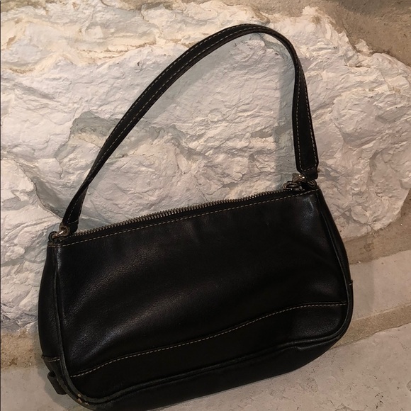 VINTAGE LEATHER COACH BAG - Picture 2 of 7